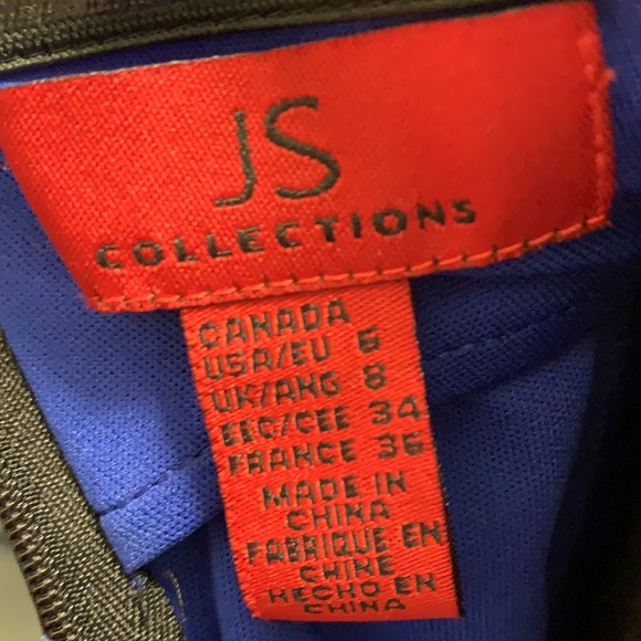 JS Collection size 6 black & royal blue dress - Picture 5 of 5